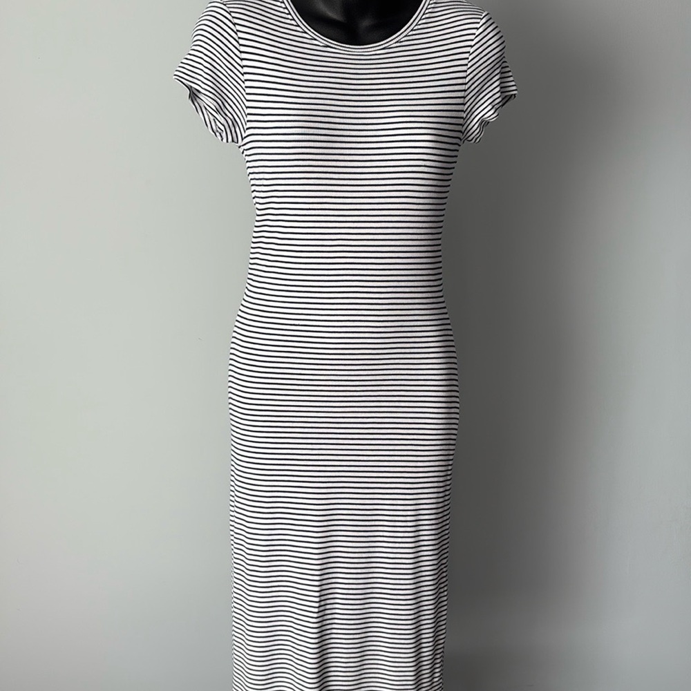 Club Monaco Black and White Midi Dress